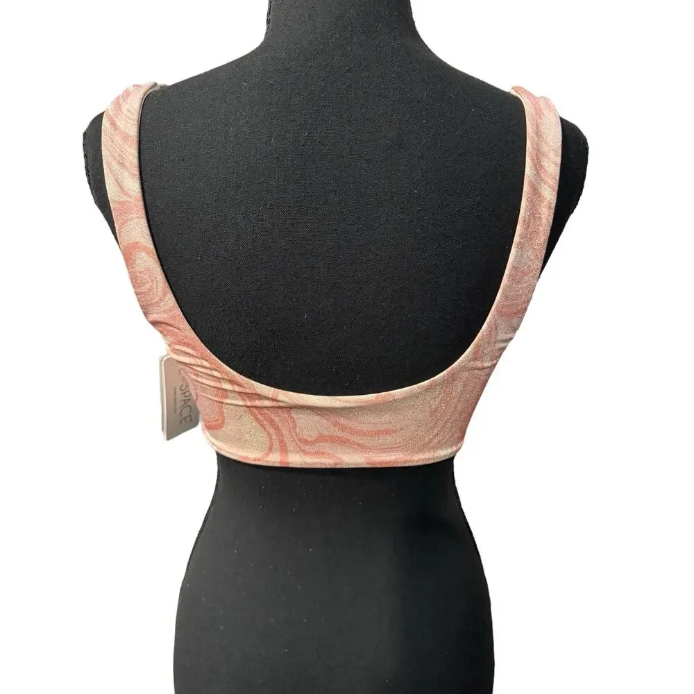 NWT! L*Space Shimmer All Swirled Up Lizzie Bikini Top - Size Medium